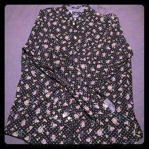 Mens black floral shirt XL SLIM FIT